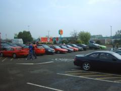 Assembling the convoy at Watford Gap