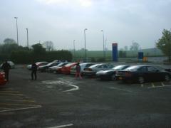 More cars parked at Watford Gap